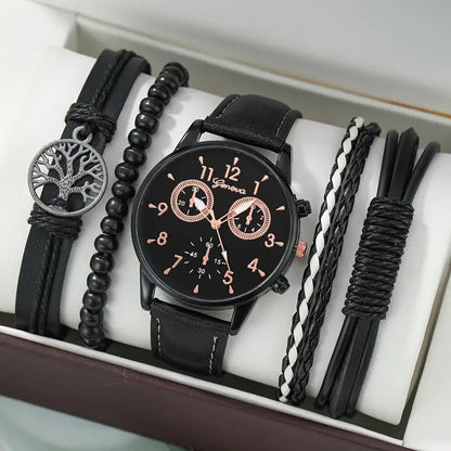 Stylish Leather Watch Set