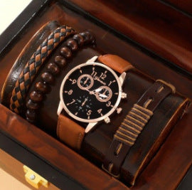 Stylish Leather Watch Set