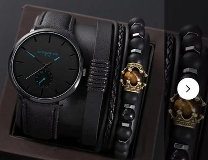 Stylish Leather Watch Set