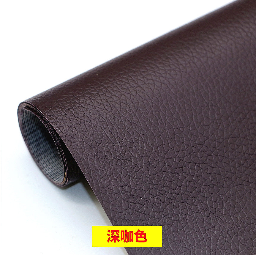 Stylish Lychee Print Sticky Faux Leather Sticker