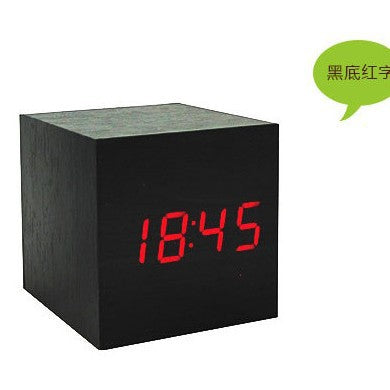 Compact Square LED Clock Thermometer