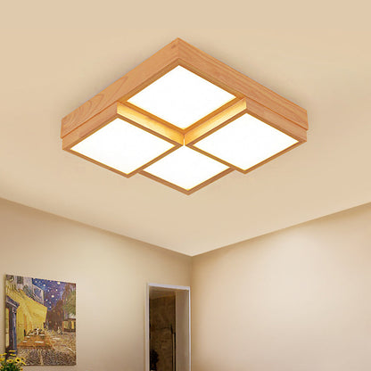 Rustic Wooden Pendant Lighting - Natural Wood Chandelier
