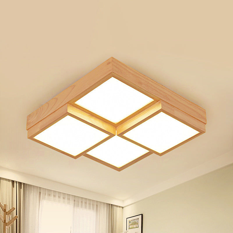 Rustic Wooden Pendant Lighting - Natural Wood Chandelier - Fesara
