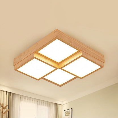 Rustic Wooden Pendant Lighting - Natural Wood Chandelier - Fesara