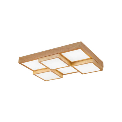 Rustic Wooden Pendant Lighting - Natural Wood Chandelier