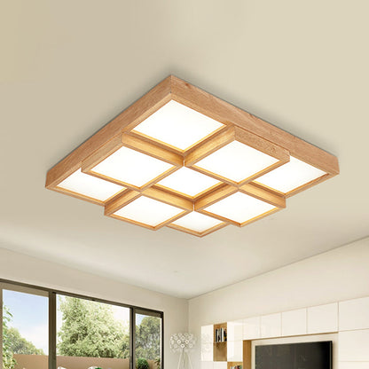 Rustic Wooden Pendant Lighting - Natural Wood Chandelier