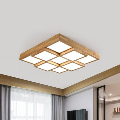 Rustic Wooden Pendant Lighting - Natural Wood Chandelier