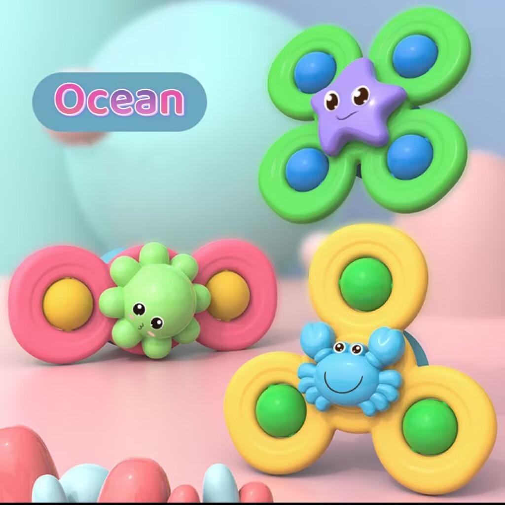 Kids Fun Spin Toy with Suction Cup Base