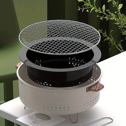Smokeless Electric Grill with Non-Stick Griddle and Grease Tray