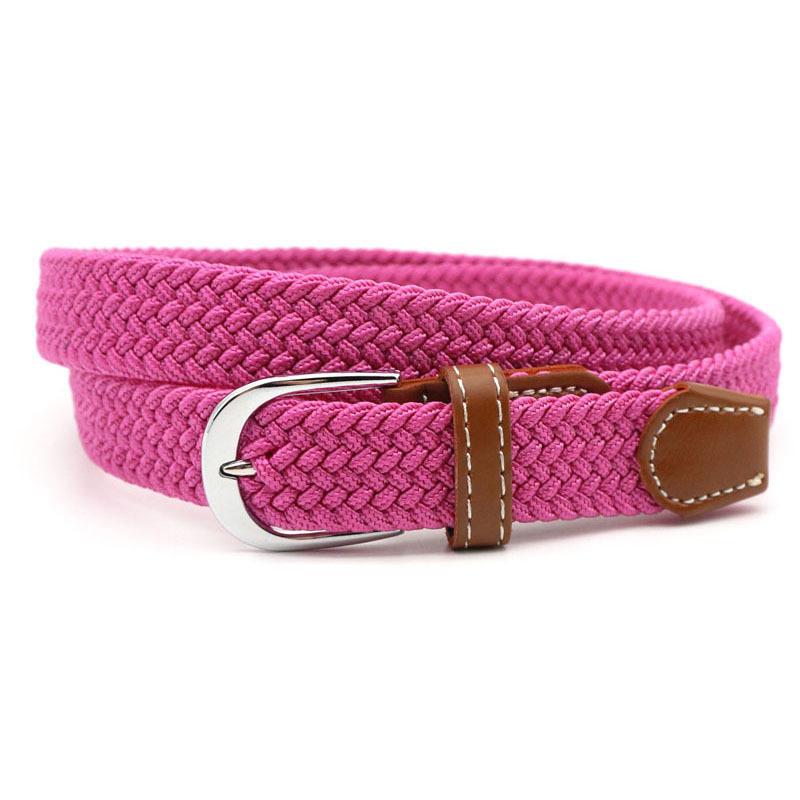 Elastic Woven Leather Belt