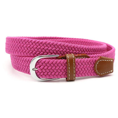 Elastic Woven Leather Belt