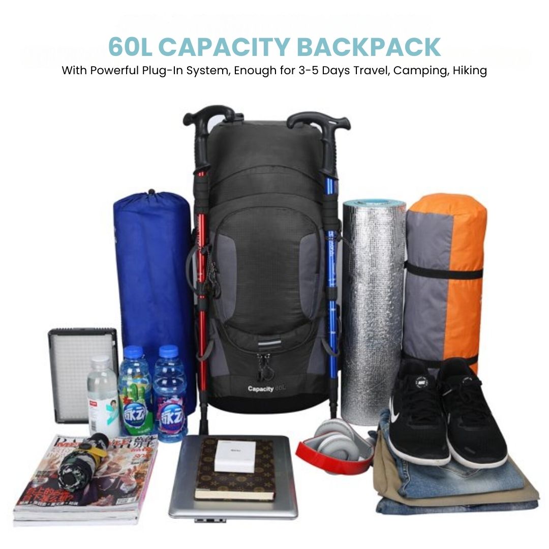 Large Waterproof Hiking Backpack