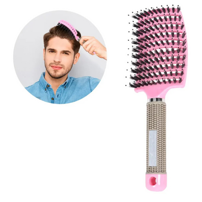Gentle Detangle Hair Comb - Soft Bristle Brush