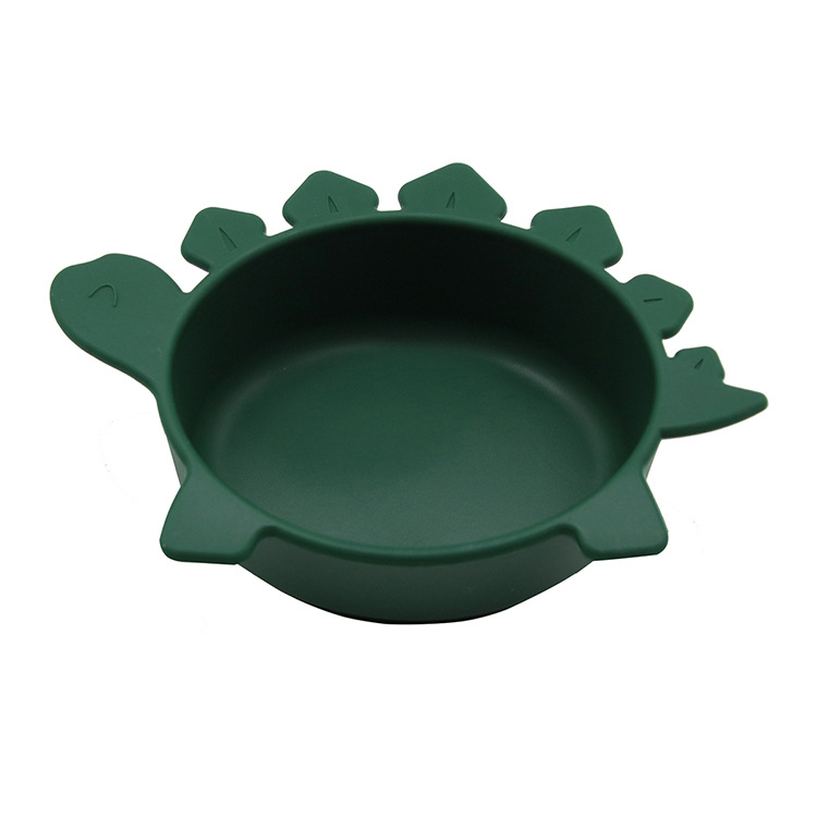 Soft Silicone Baby Bowl with Dinosaur Design
