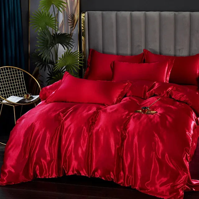 Soft Silk Bedding Set - Elegant Satin Sheets