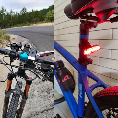 Bright USB Bike Light Set - Waterproof Front & Rear