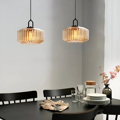 Vintage Style Glass Hanging Lamp
