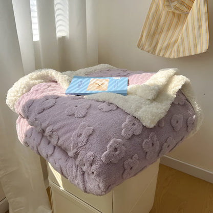 Plush Cozy Sherpa Throw Blanket