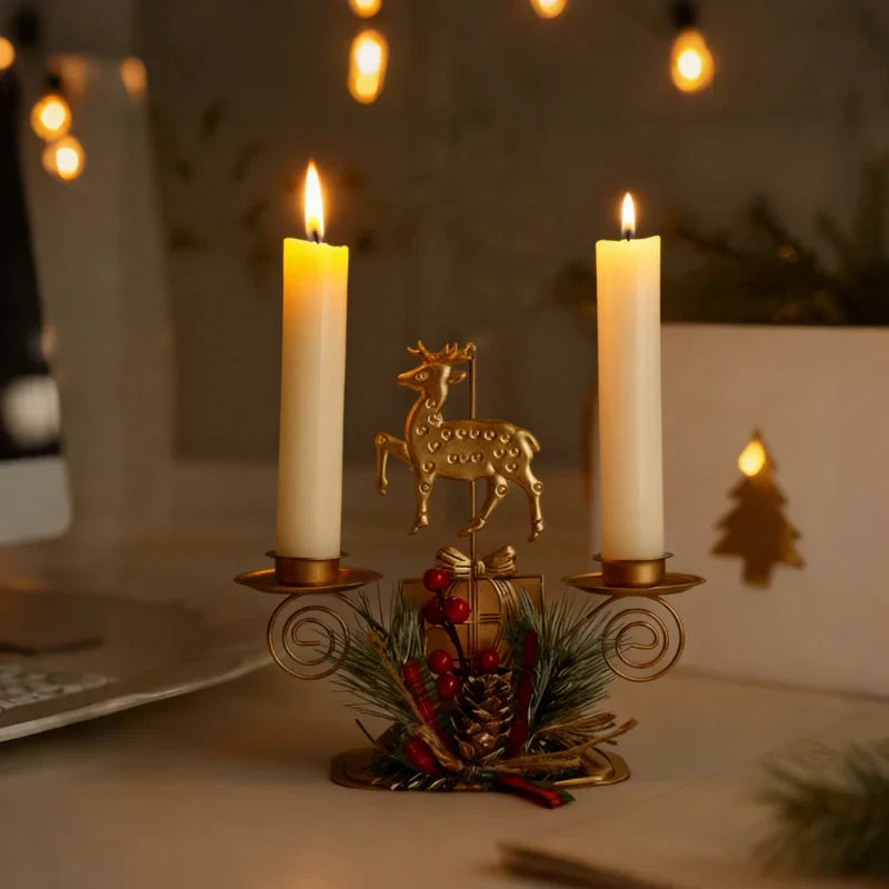 Winter Glow Metal Candle Holder