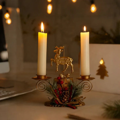 Winter Glow Metal Candle Holder