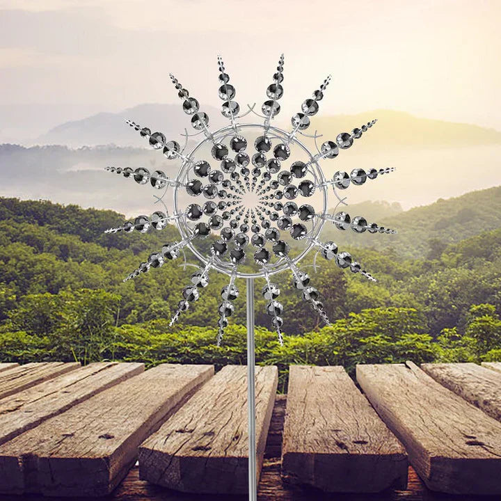 Decorative Outdoor Metal Windmill Garden Spinner