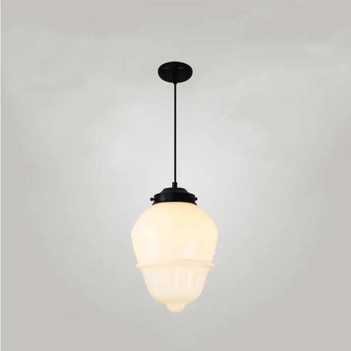 Vintage Retro Pendant Lamp with Glass Shade