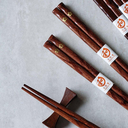 Traditional Japanese Wooden Chopstick Set