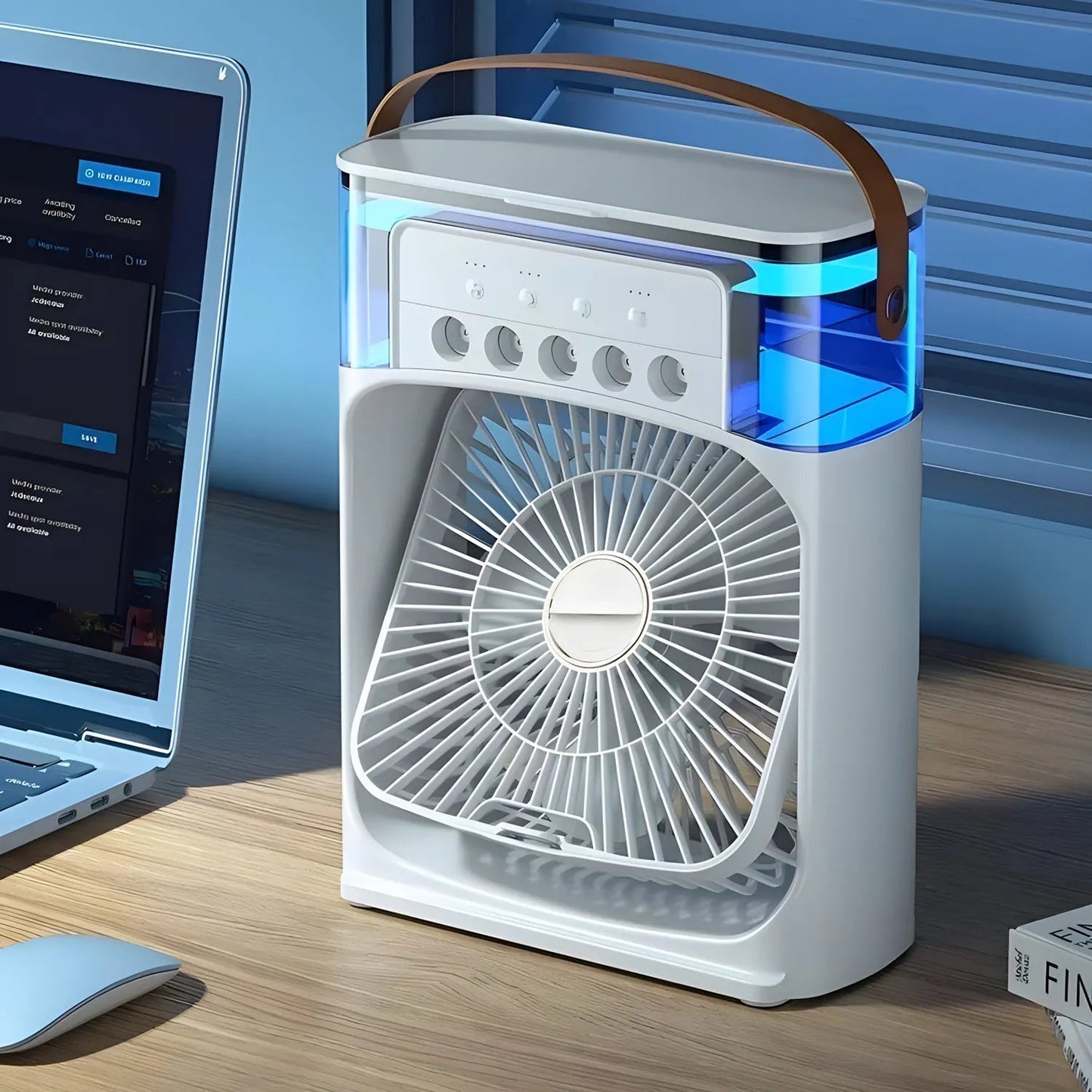 Compact 3-in-1 USB Air Cooler Fan Humidifier