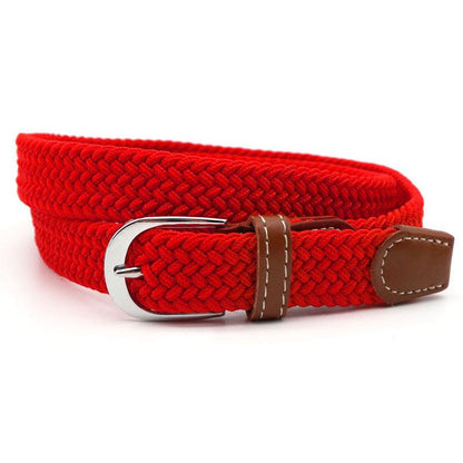 Elastic Woven Leather Belt