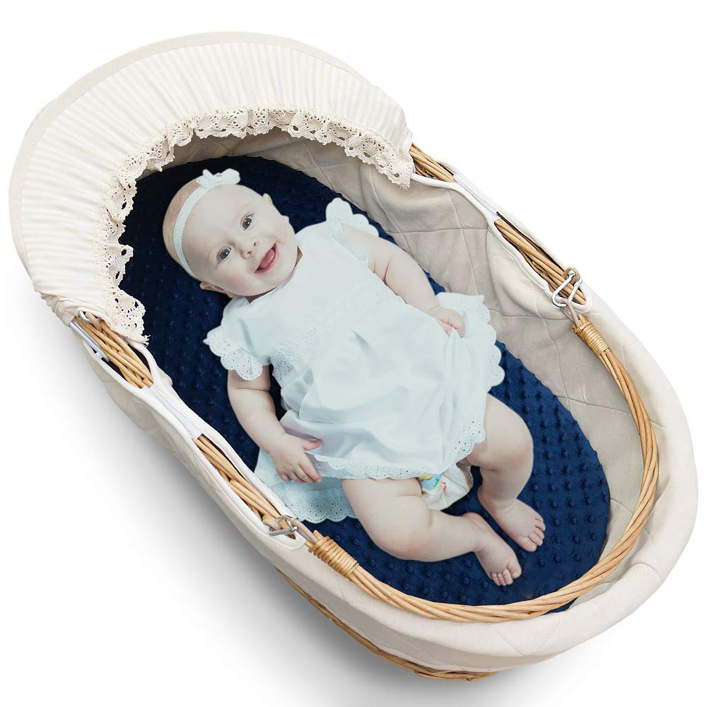 Cute Baby Moses Basket Mattress Protector