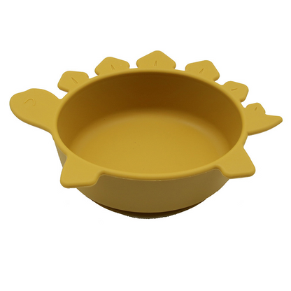 Soft Silicone Baby Bowl with Dinosaur Design - Fesara