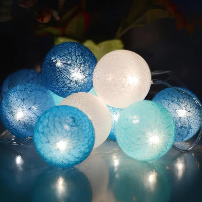 Fluffy White Cotton String Decor