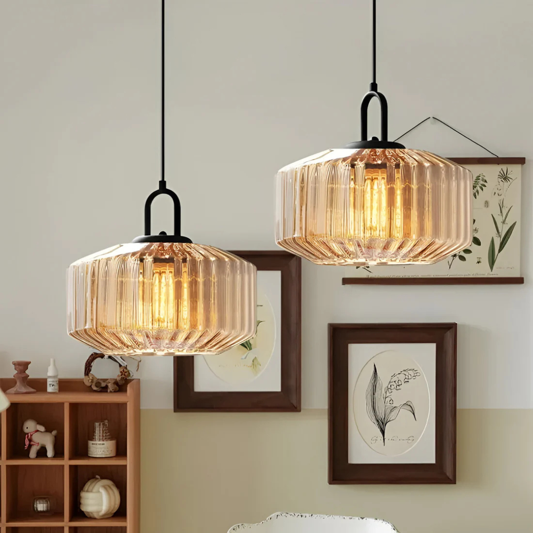 Vintage Style Glass Hanging Lamp