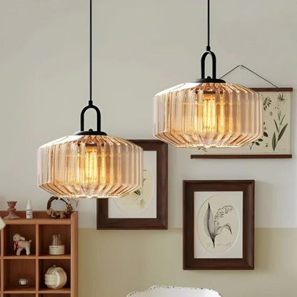Vintage Style Glass Hanging Lamp