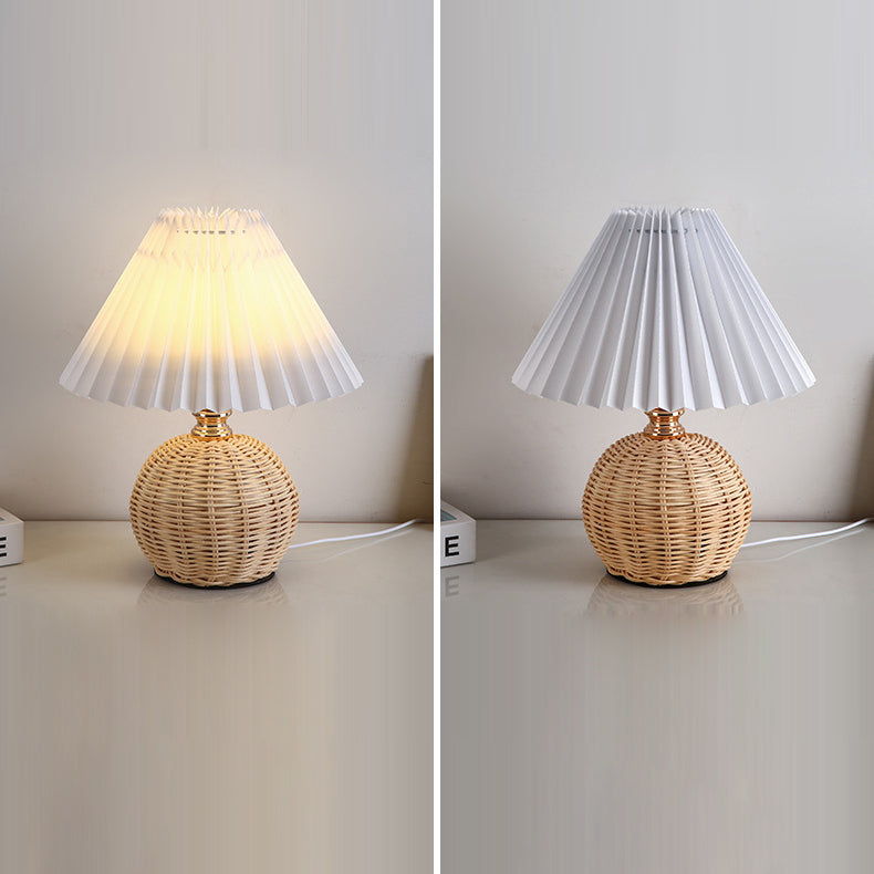 Soft Fabric Shade Nordic LED Bedside Lamp