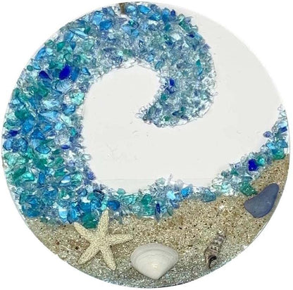 Coastal Sea Glass Wave Decoration