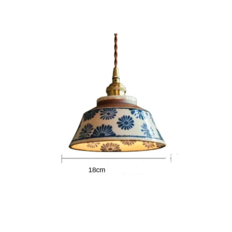 Vintage Style Ceramic Hanging Lamp