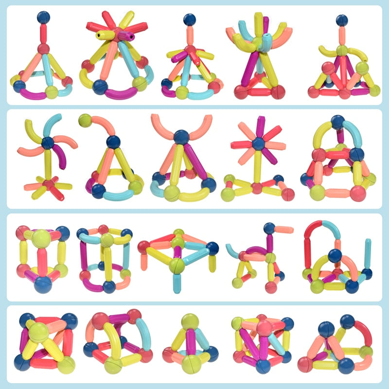 Fun Magnetic Building Blocks Set for Kids