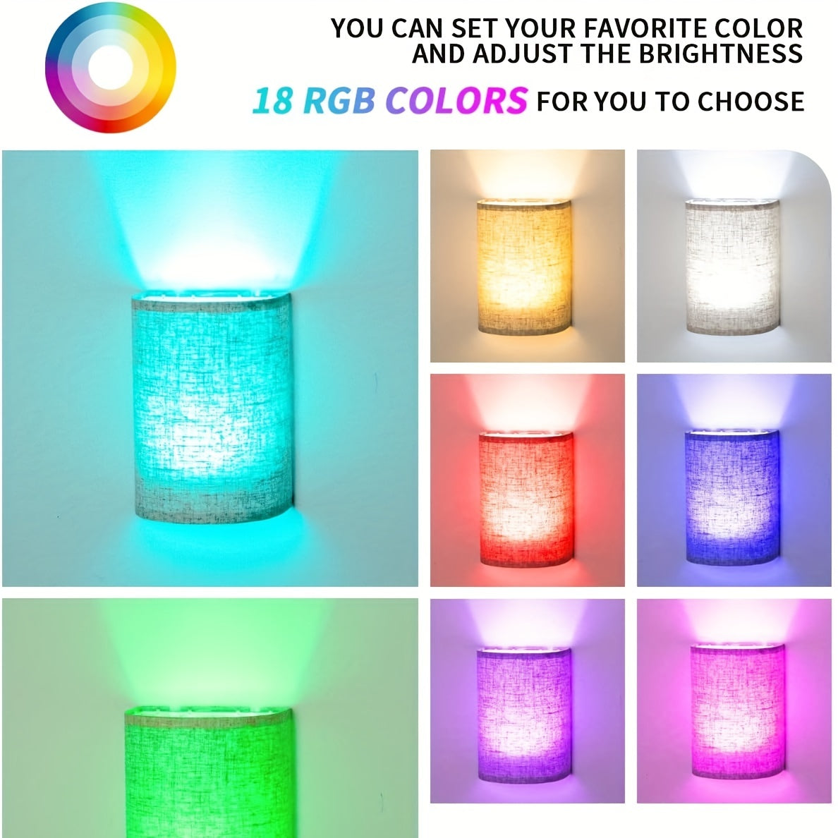 Bright Wireless LED Wall Sconces (2-Pack)