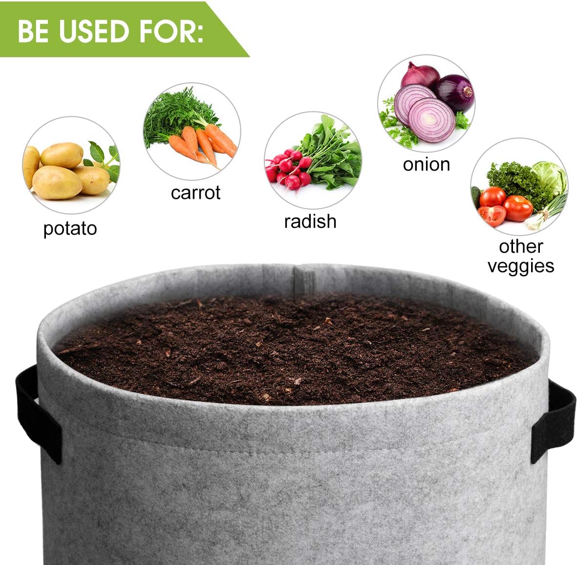 Heavy Duty Garden Planter Bags for Potato Growing