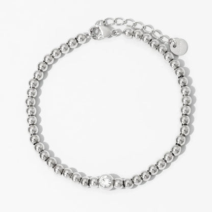 Luxury 18k Diamond Bead Necklace and Bracelet Set