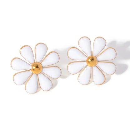 Delicate Gold Flower Stud Earrings