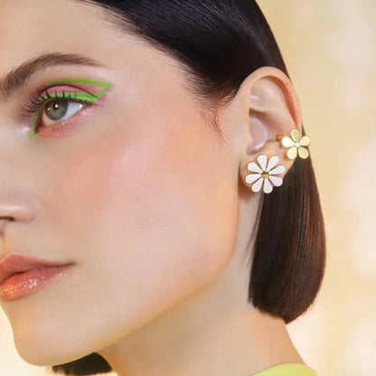 Delicate Gold Flower Stud Earrings