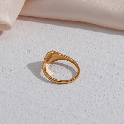 Delicate Gold Flower Signet Ring