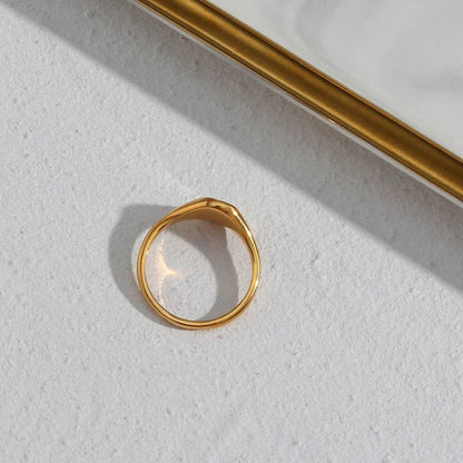 Delicate Gold Flower Signet Ring
