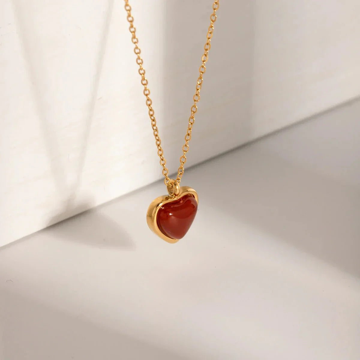 Fesara | 18k Lovely Tiny Ruby Heart Pendant