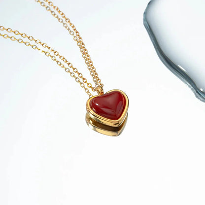 Fesara | 18k Lovely Tiny Ruby Heart Pendant
