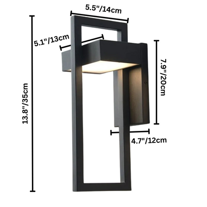 Outdoor Stainless Steel Black Wall Light - Fesara