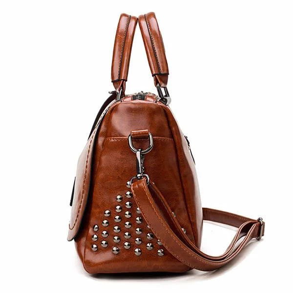 Stylish Women's Leather Tote Shoulder Bag