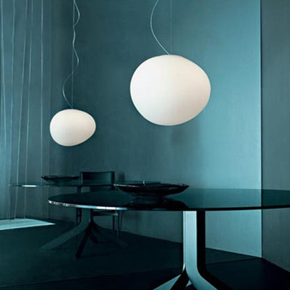 Elegant White Glass Pendant Light